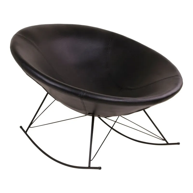 Wyjątkowa oferta Czarny fotel bujany House Nordic Kisa Bonami