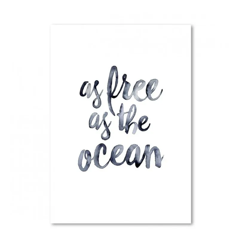 Wyjątkowa oferta Plakat Leo La Douce As Free As The Ocean, 29,7x42 cm Bonami