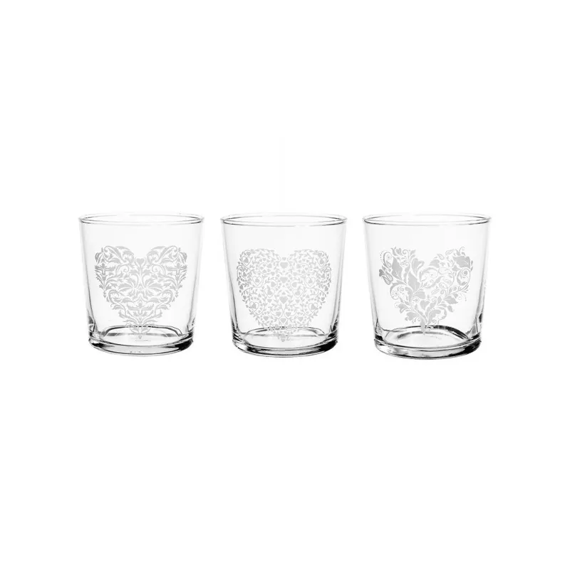 Zestaw 3 szklanek Côté Table Coeur, 370 ml Bonami Hit sprzedaży