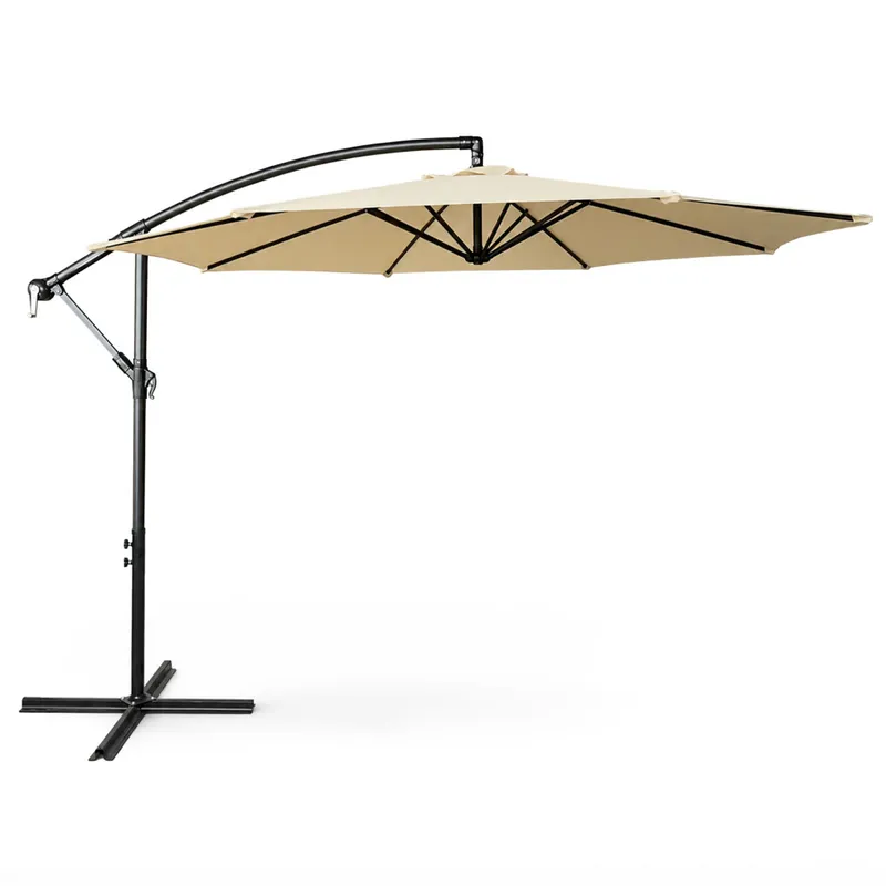 Cena promocyjna Parasol ogrodowy ASTER ochrona UV w kolorze beżowym waga 12,1 kg wymiary 300x300x45 cm