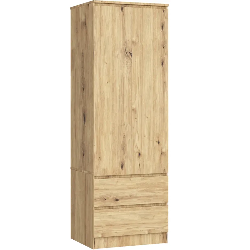 Obniżka ceny Szafa STAR S 60 cm 2 drzwi 2 szuflady - dąb artisan