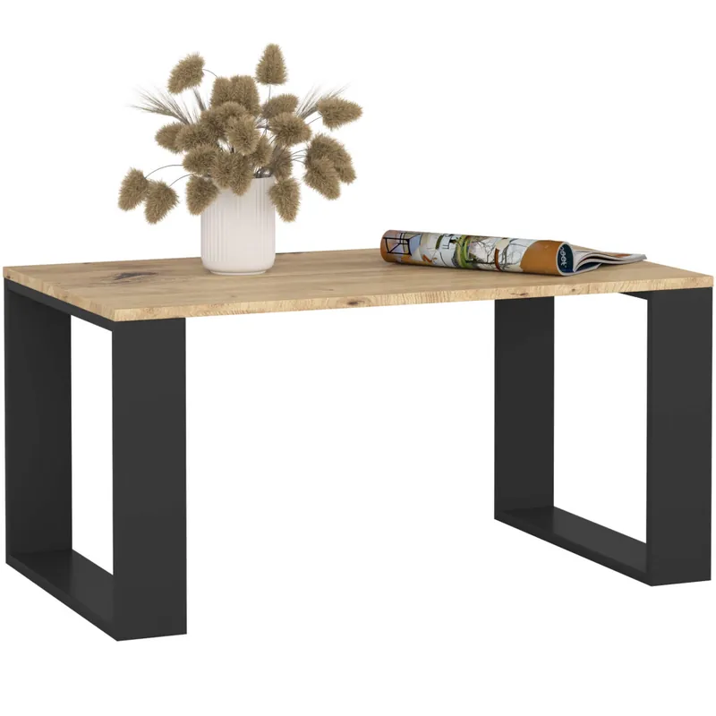 Ława kawowa NOX 92 cm - dąb artisan czarne nogi Wyjątkowa oferta