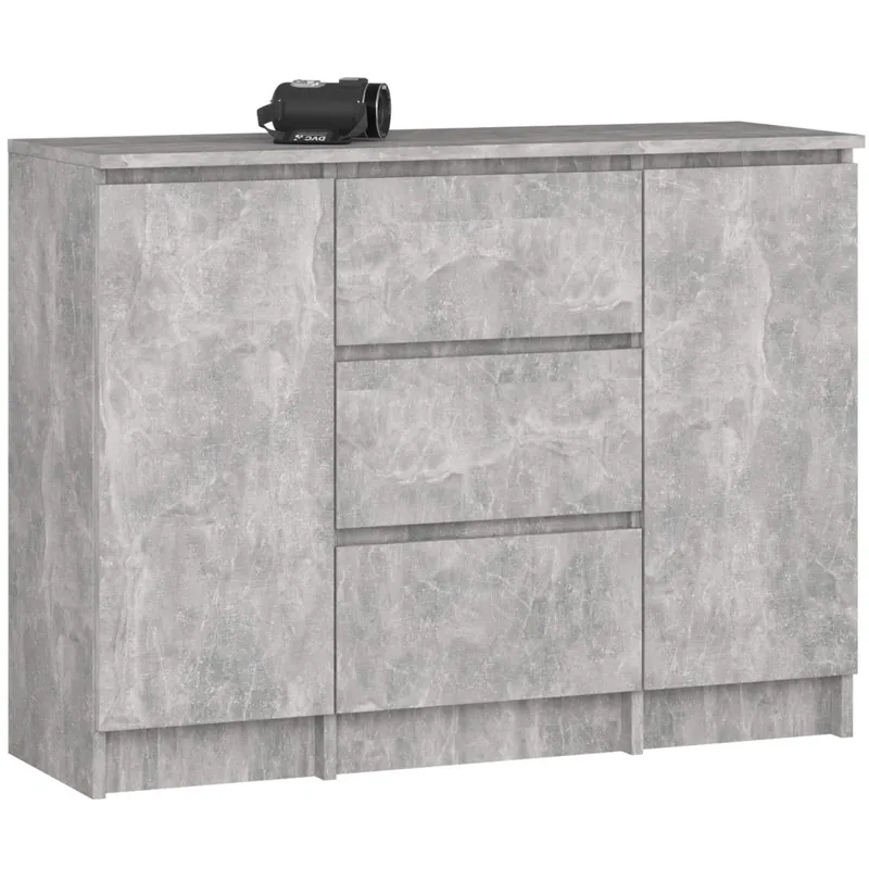 KOMODA 101 cm 2 DRZWI 3 SZUFLADY BETON Ostatnia szansa