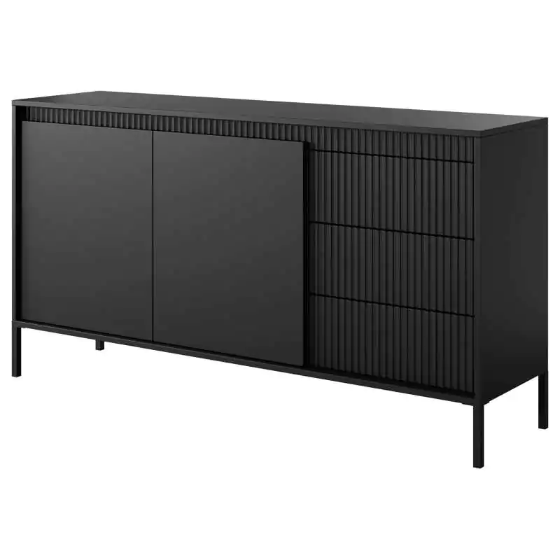 Tylko do końca tygodnia Komoda czarna na nóżkach SENSO 153 cm
