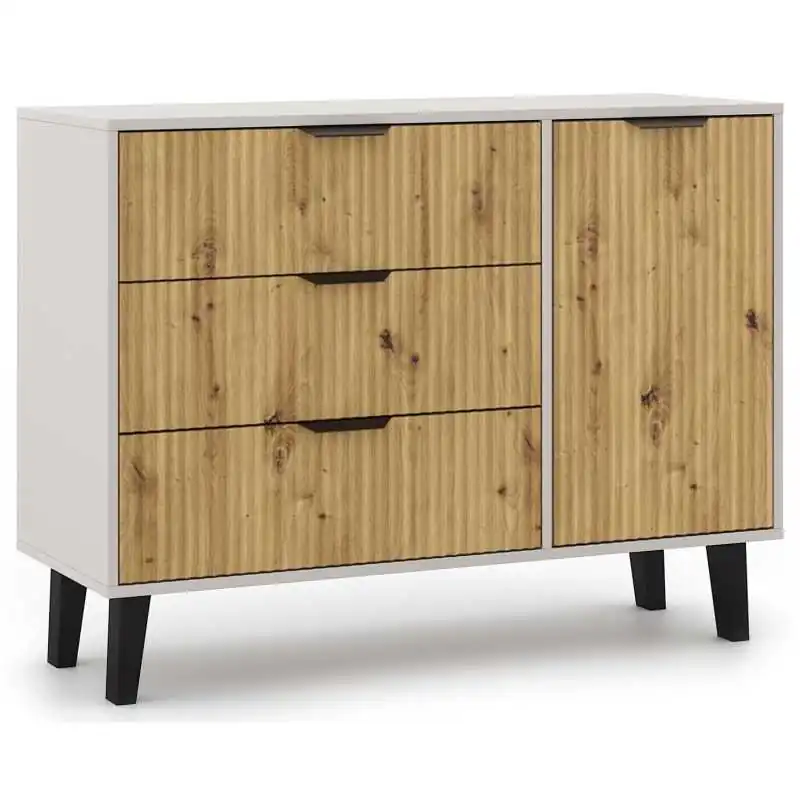 Komoda 1D3S BORG DUO kaszmir + dąb artisan Nowy