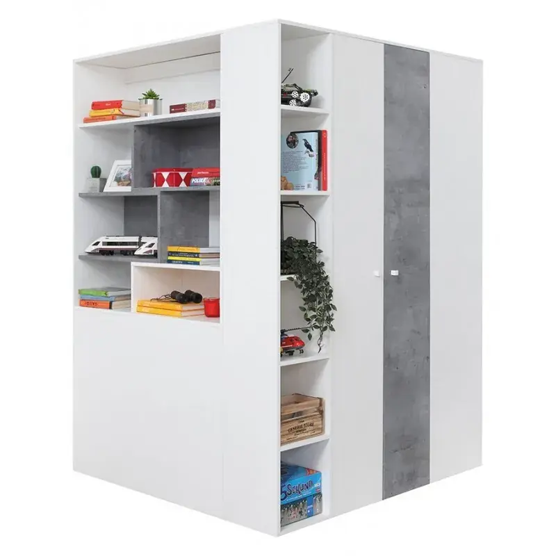 Garderoba SIGMA SI1 Biały Lux + Beton Oferta czasowa