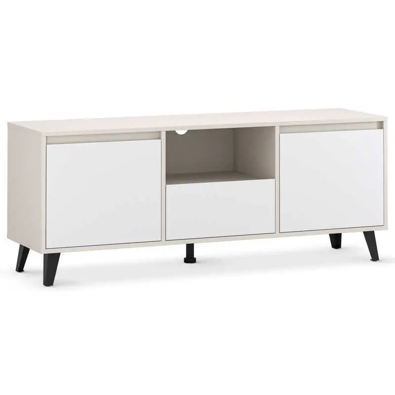 Wyjątkowa oferta Szafka RTV 2D1S BORG kaszmir + biały