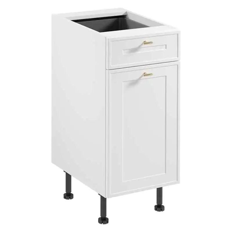 Dostępne od ręki Szafka dolna SORENTO D40S1 P/L Biały + Ramka MDF