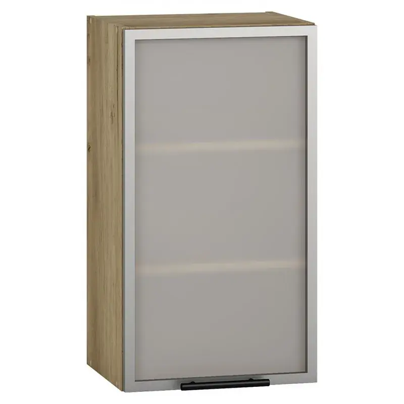 Szafka wisząca z witryną 40 cm VENTO GV-40/72 PRAWA dąb craft + antracyt Ostatnie sztuki