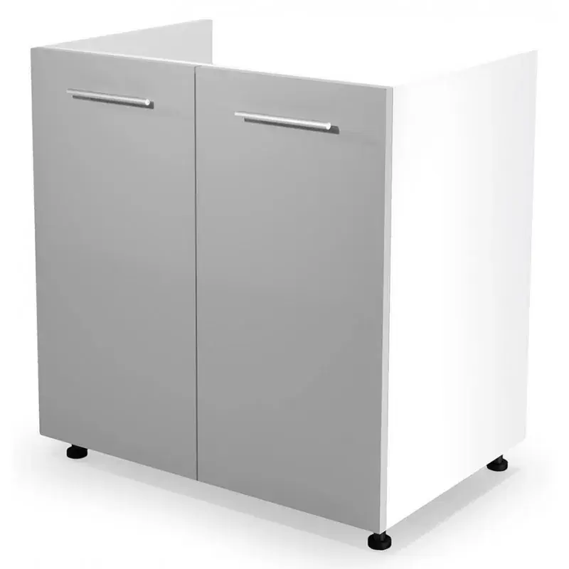 Darmowy zwrot Szafka dolna zlewozmywakowa 80 cm VENTO DK-80/82 jasny popiel
