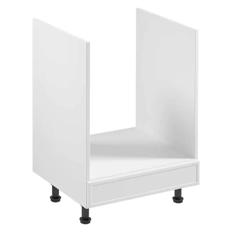 Szafka dolna pod zabudowę piekarnika SORENTO D60ZK Biały + Ramka MDF Premium