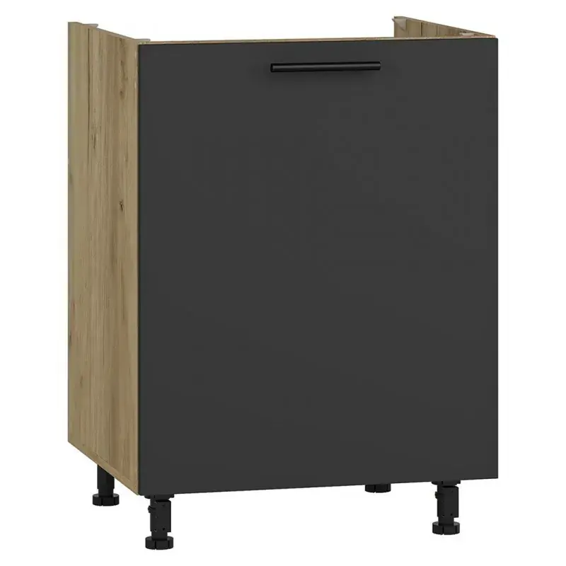 Szafka dolna zlewozmywakowa 60 cm VENTO DK-60/82 dąb craft + antracyt Szybka wysyłka