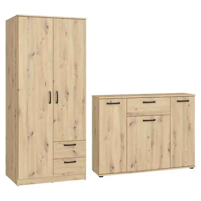 Zestaw Szafa + Komoda NIKO 12 dąb artisan Tylko dziś